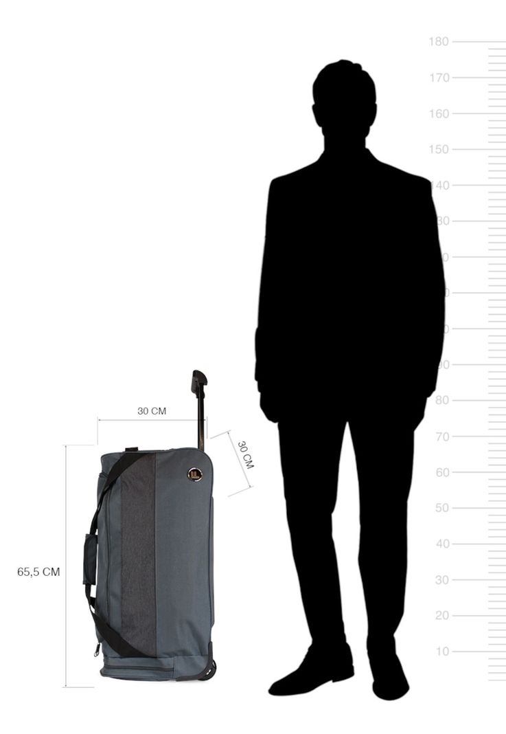 Bolso de viaje con ruedas Kross M 89 lts gris + Candado F-8