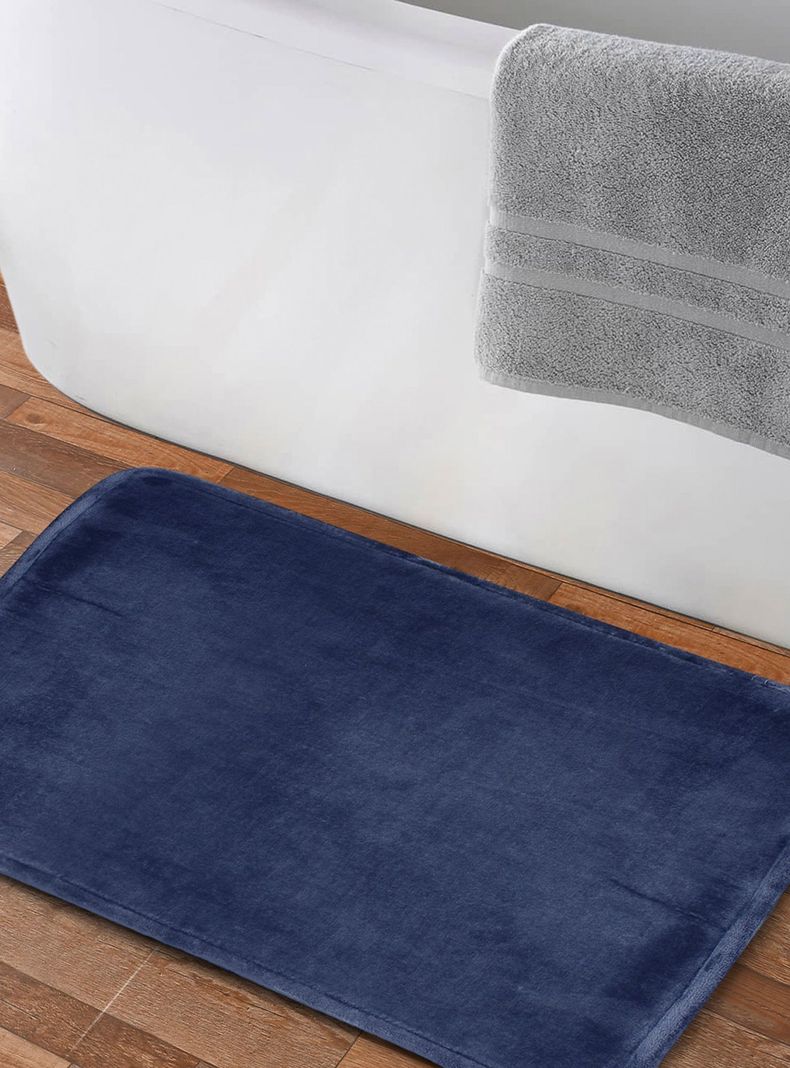 Alfombra de Bano Nautica Home flannel 40x60cm antideslizante azul marino M