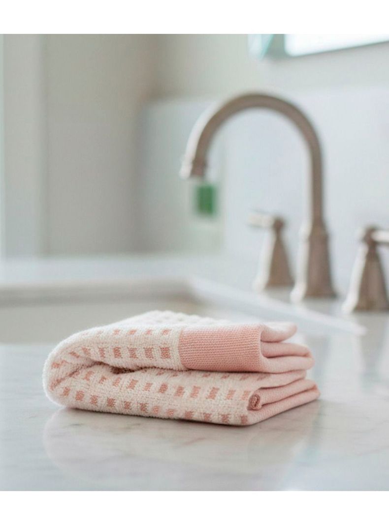 Toalla de cara MARA Nautica Home 30x50cm blanca-rosada Blanco S