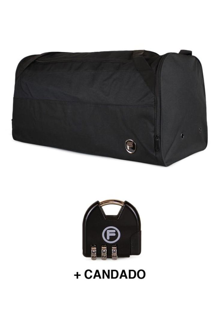 Bolso Eder L 144 lts negro + Candado F-1