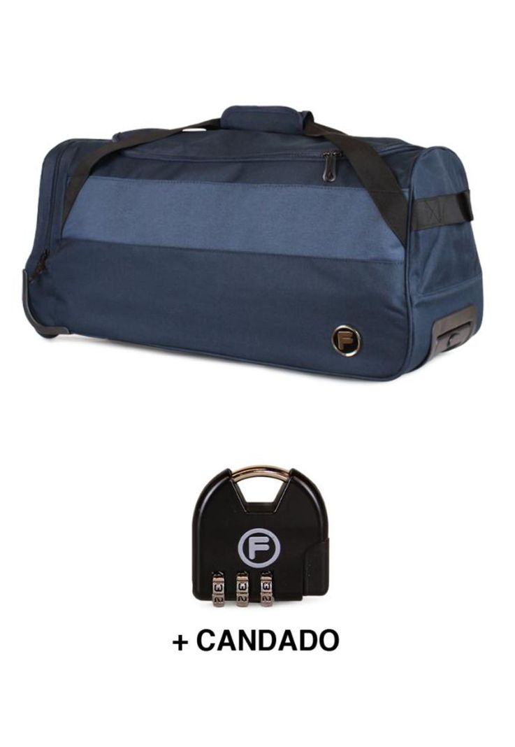 Bolso de viaje con ruedas Kross M 89 lts azul + Candado F-1