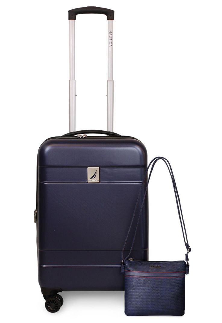 Pack Maleta cabina Bora 10kg + Cartera Leeway azul Nautica-0