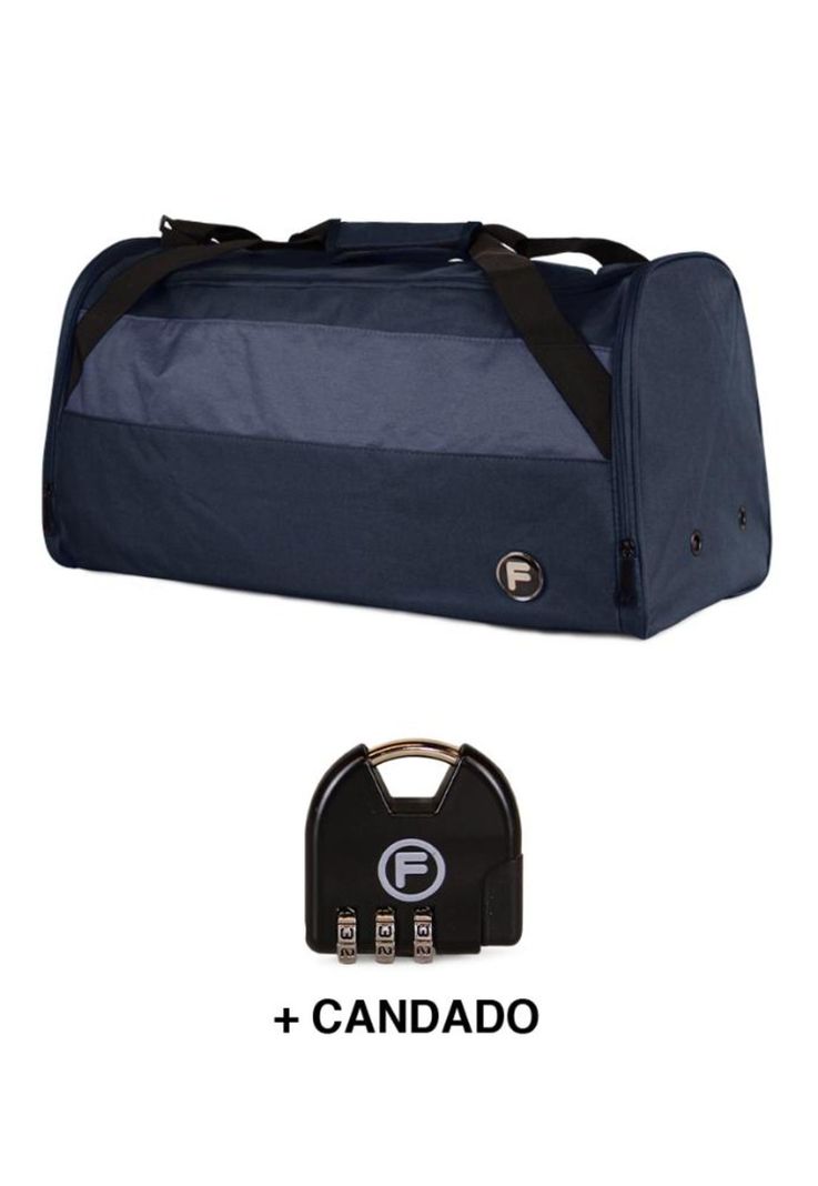 Bolso Eder M 75 lts azul + Candado F-1