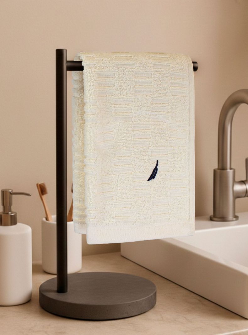 Toalla de cara SAVOY Nautica 100% algodon 30x50cm hipoalergenica crema Beige S