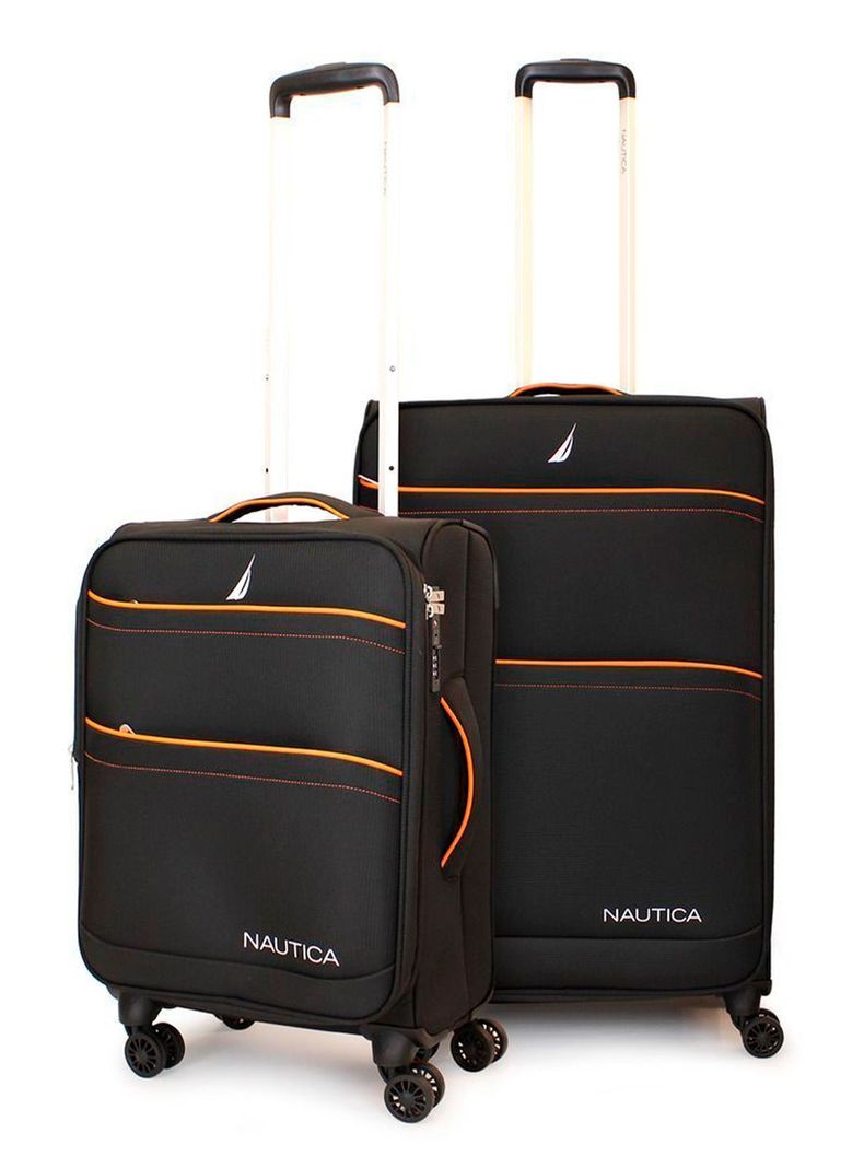 Pack 2 maletas blandas de tela S+M Nautica Lisboa 10k y 20k negra Negro