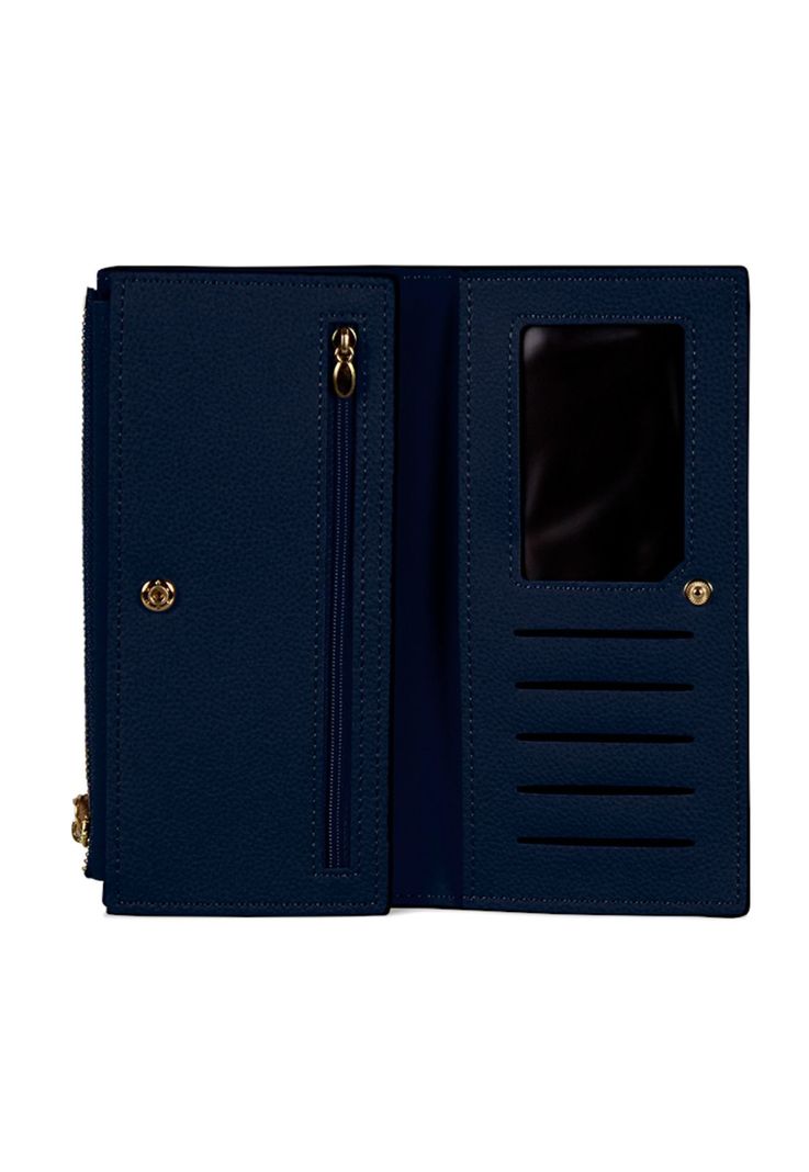 Pack Billetera Delia azul + Pañuelo Omani turquesa Carven-3