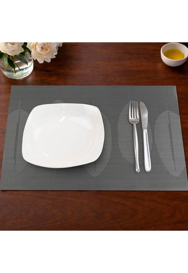 Individual de mesa Nautica Home 45x30cm reversible hojas gris S