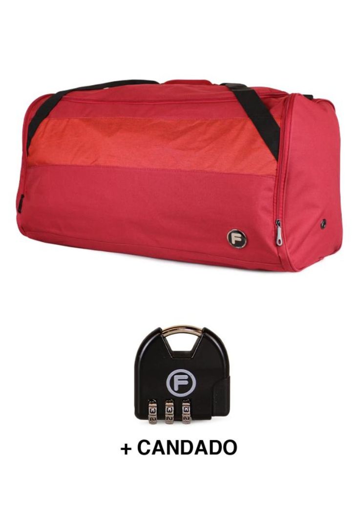 Bolso Eder L 144 lts rojo + Candado F-1