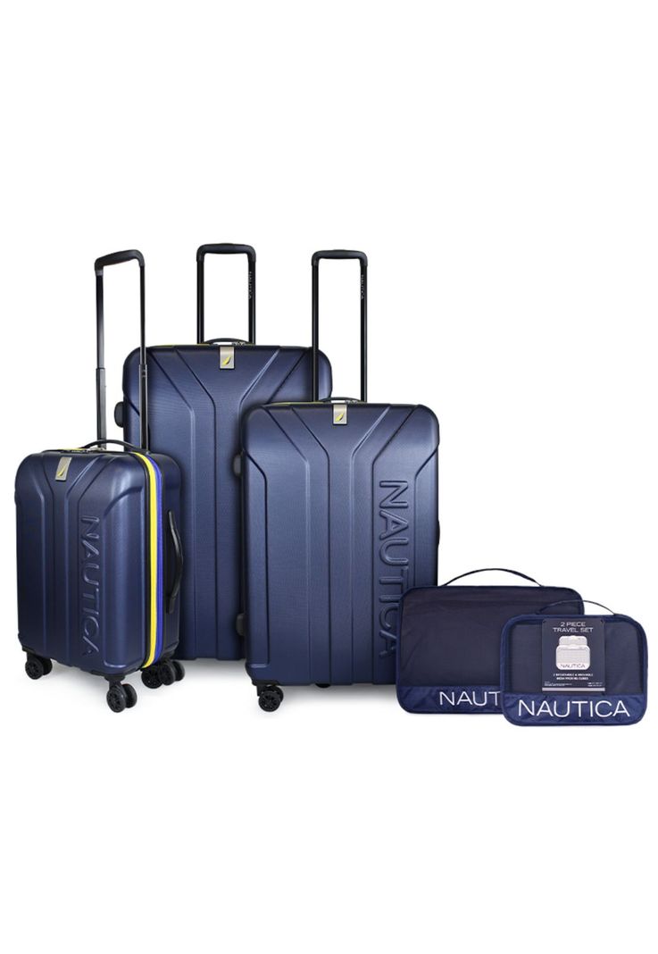 Set 3 Maletas Prime S+M+L + Organizador azul Nautica-0
