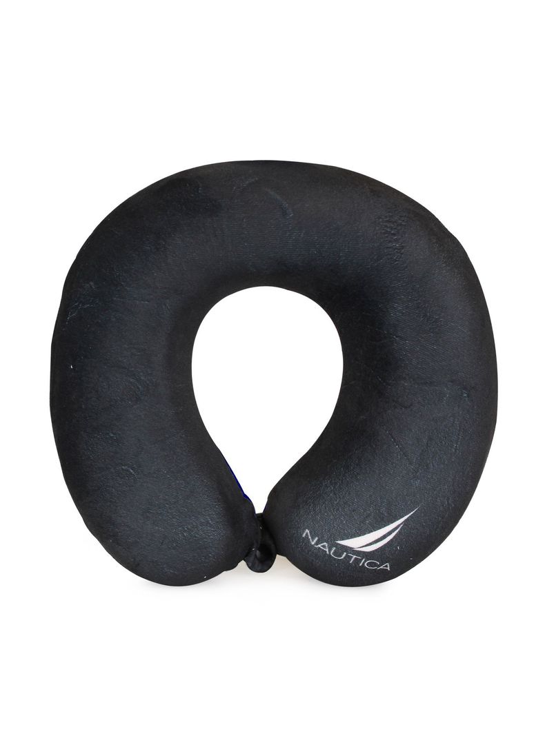 Almohada de viaje Memory Foam Negra-Blanco Nautica-1