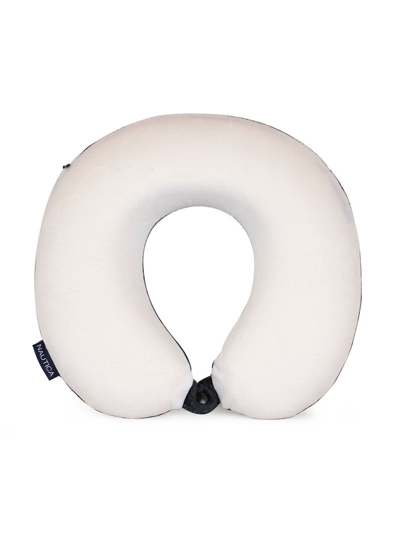 Almohada de viaje Memory Foam Negra-Blanco Nautica-2