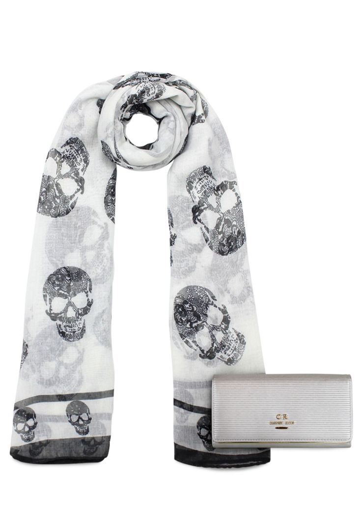 Pack Billetera Gala silver + Pañuelo Oni blanco Carven-0