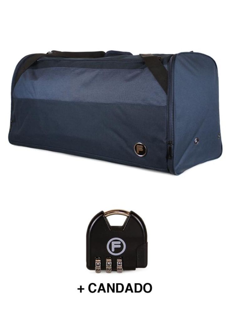 Bolso Eder L 144 lts azul + Candado F-1