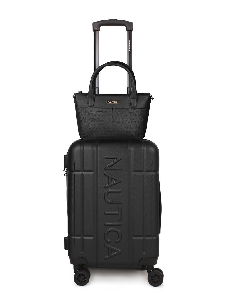 Pack Maleta cabina S (10 Kg) Amsterdam Negro + Bolso Delray Negro-0