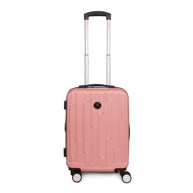 Maleta cabina S (10 Kg) Flip Rosado con USB -0