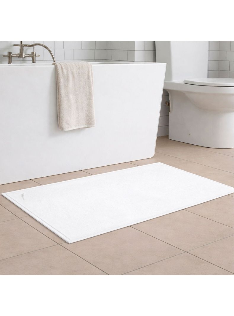 Toalla de piso Nautica Home 100% algodon logo blanco 46x76cm