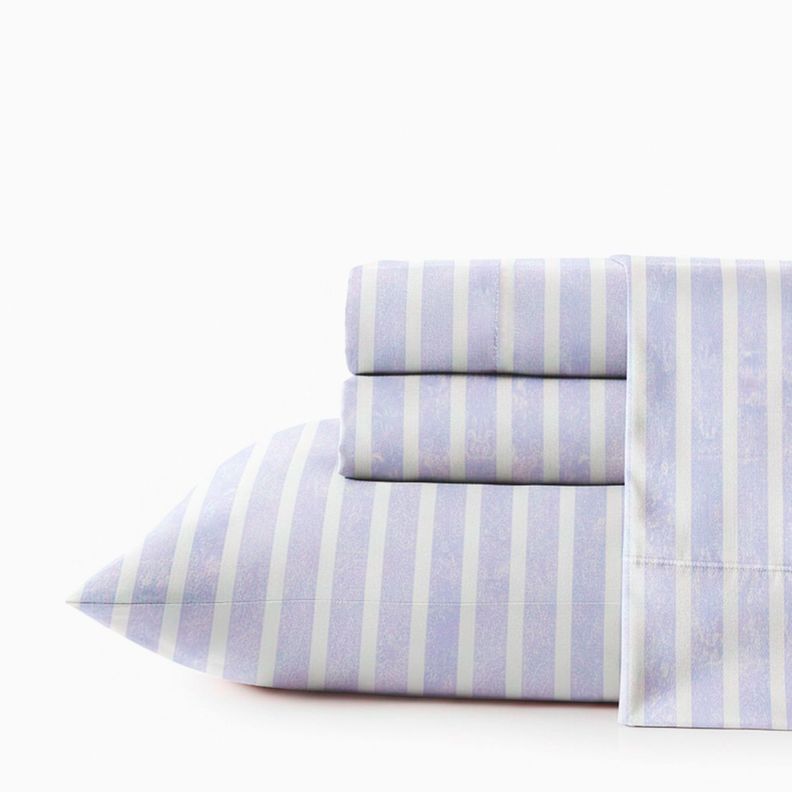 Juego de sabanas Nautica 4 piezas microfibra king lineas celeste