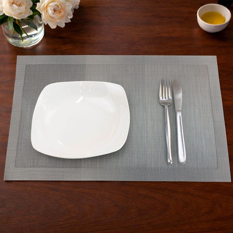 Individual de mesa Nautica Home 45x30cm degrade gris Plata S