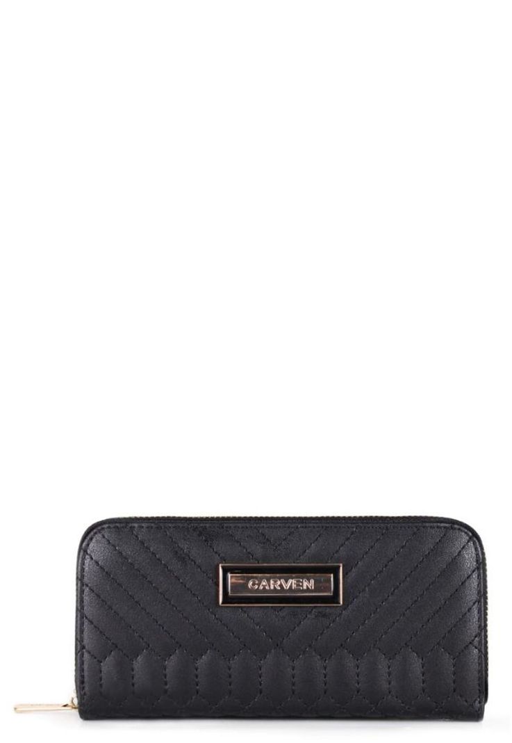 Billetera de mujer Petunia negra Carven Negro