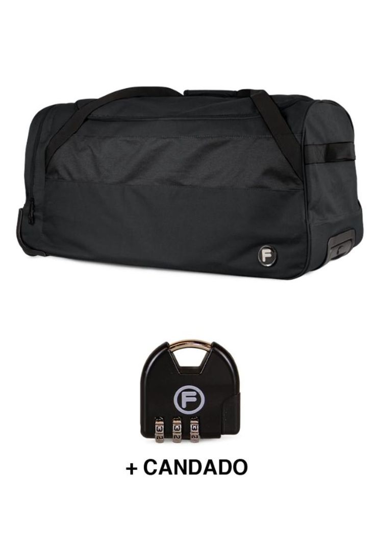 Bolso de viaje con ruedas Kross L 131 lts negro + Candado F-1