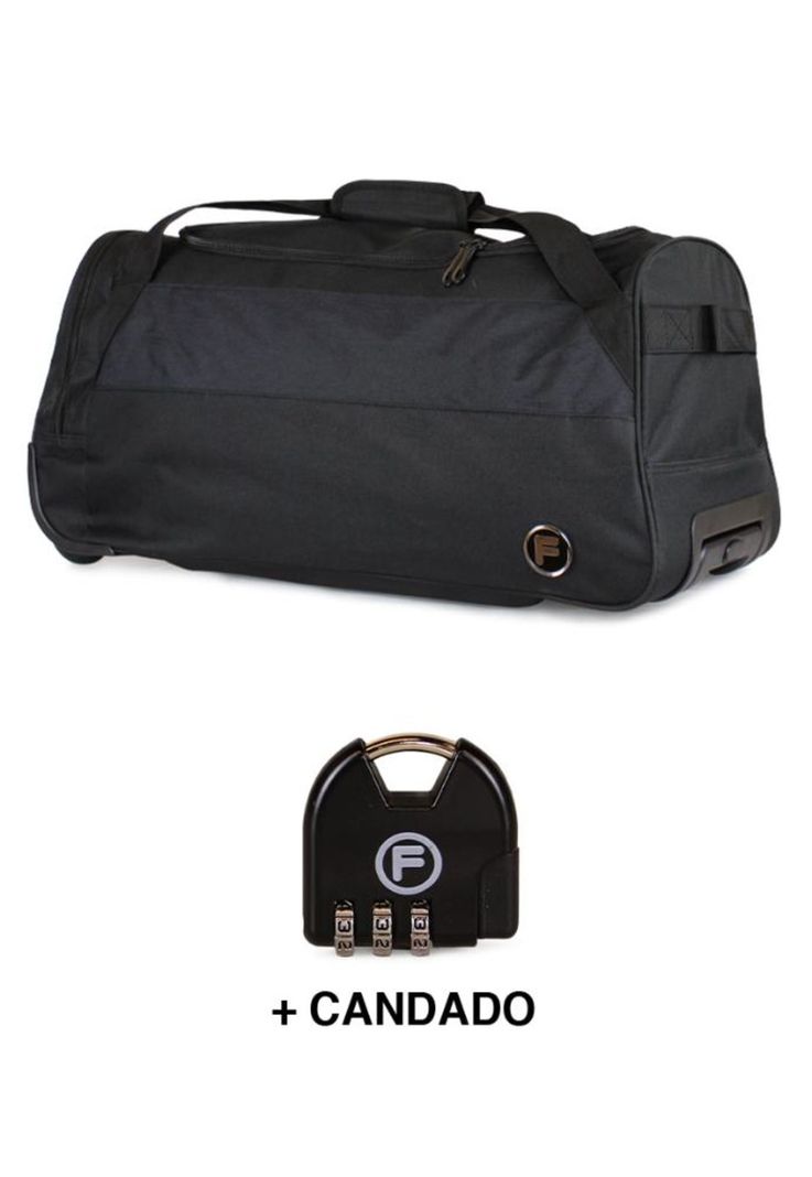 Bolso de viaje con ruedas Kross M 89 lts negro + Candado F-1