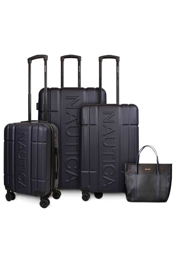 Set 3 Maletas Amsterdam S+M+L azul + Cartera Leeway Nautica-0