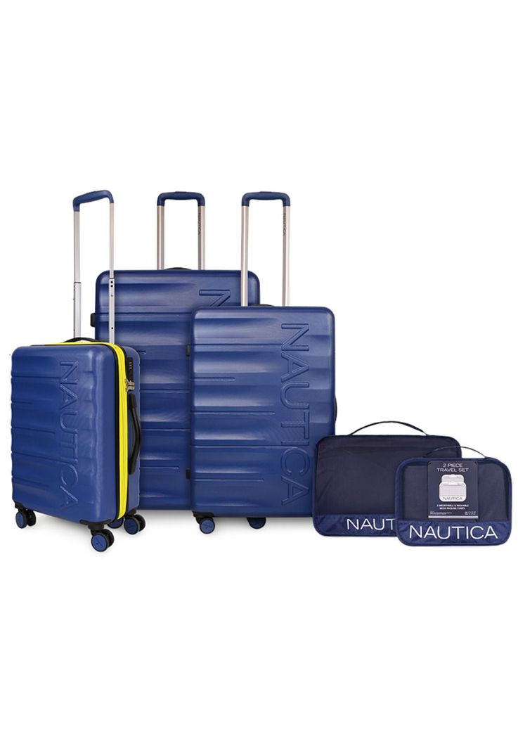 Set 3 Maletas Ibiza S+M+L azul + Organizador azul Nautica-0