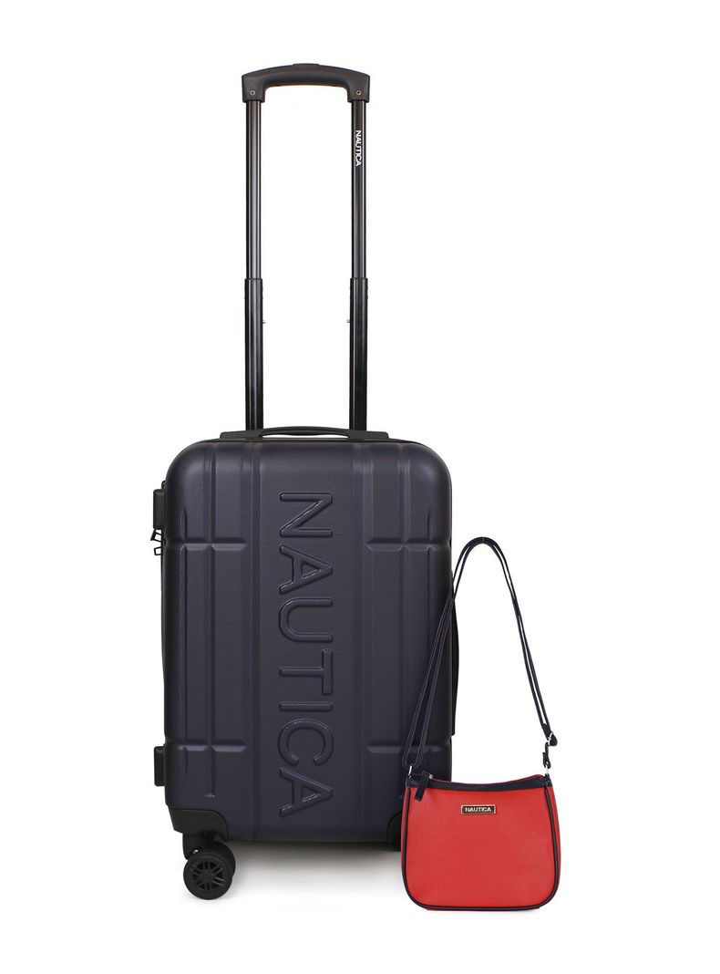 Pack Maleta cabina S (10 Kg) Amsterdam Azul + Bandolera Diana Rojo-0
