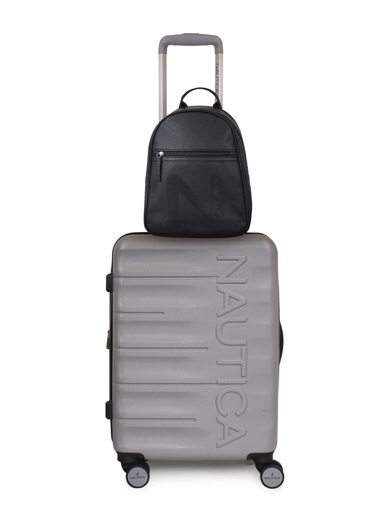 Pack Maleta cabina S (10 Kg) Ibiza Gris + Mochila Malik Negro-0