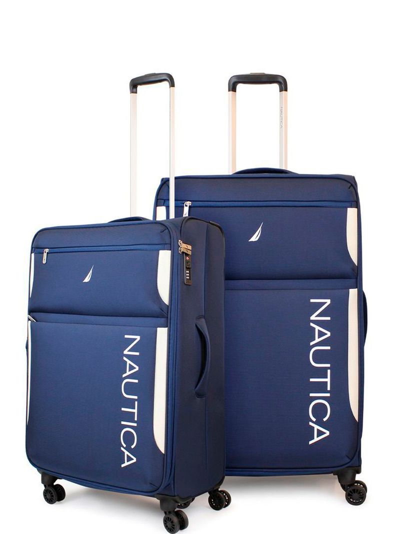 Pack 2 maletas blandas de tela M+L Nautica Marbella 20k y 23k azul