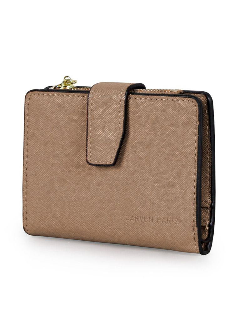 Pack Billetera Briana taupe + Pañuelo Omani beige Carven-1
