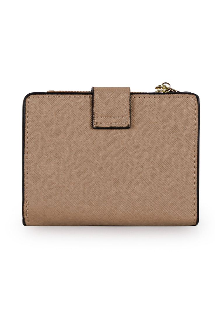 Pack Billetera Briana taupe + Pañuelo Omani beige Carven-2