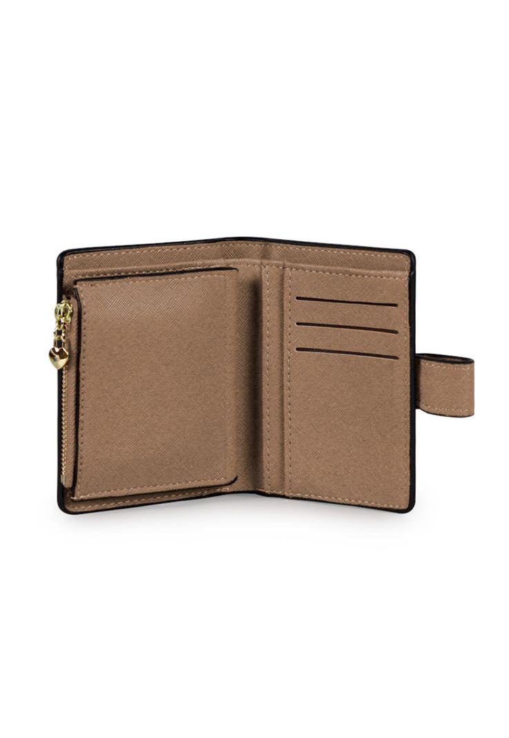 Pack Billetera Briana taupe + Pañuelo Omani beige Carven-5