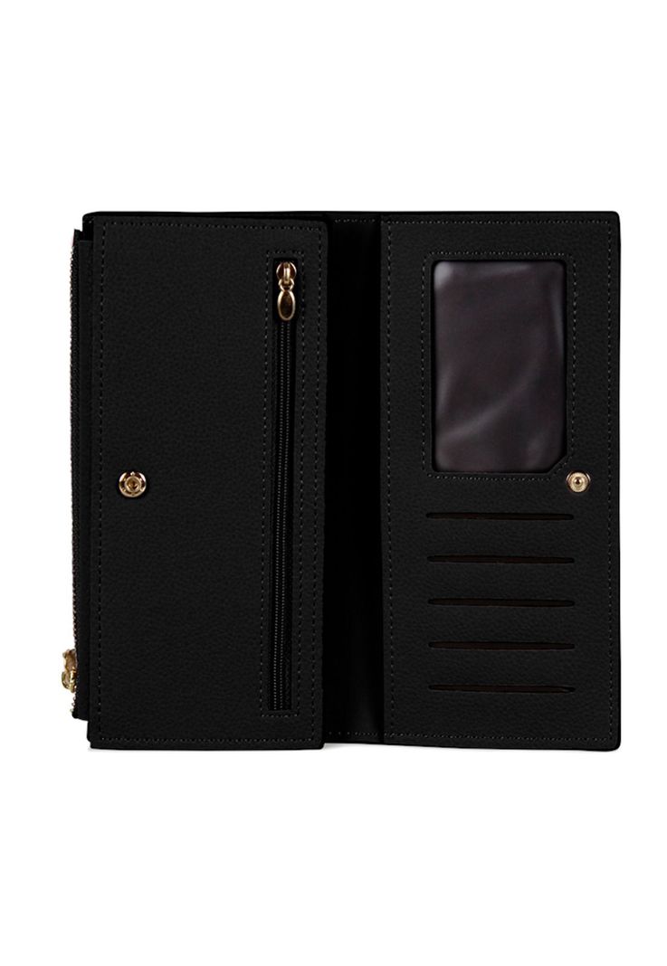 Pack Billetera Delia negra + Pañuelo Oni negro Carven-2