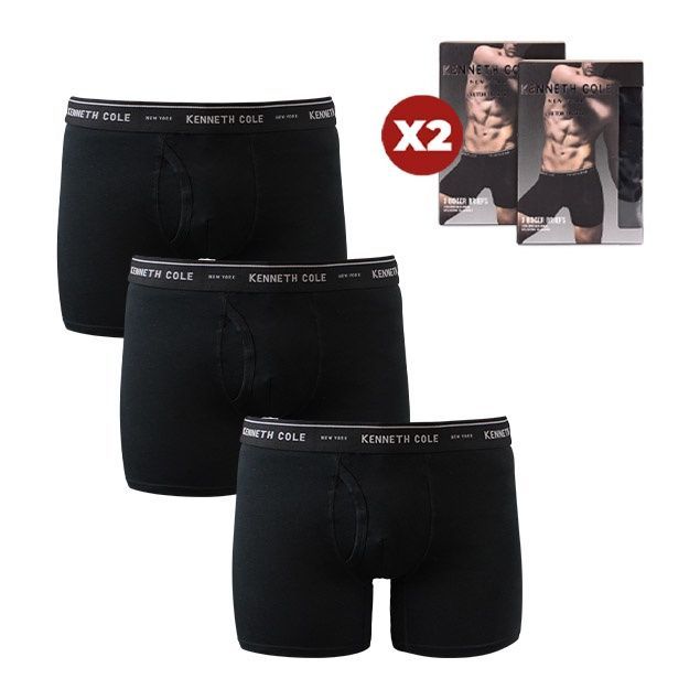 Pack 6 Boxer talla L Negro