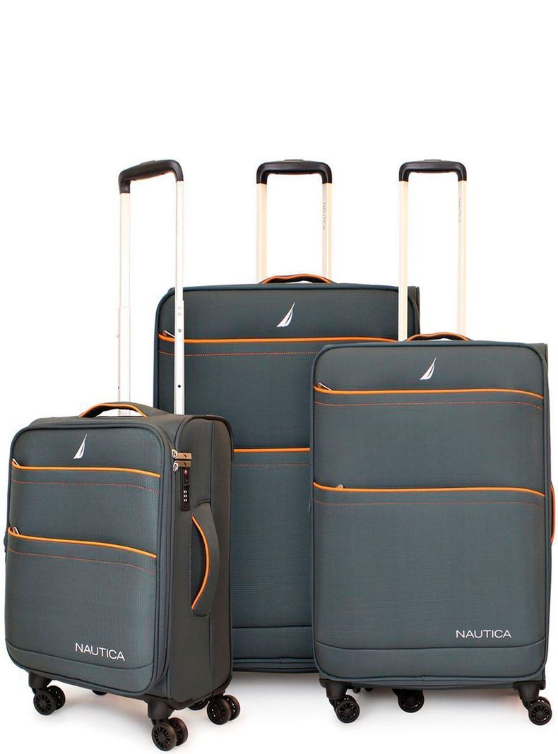 Set de 3 maletas blandas de tela S+M+L Nautica Lisboa gris