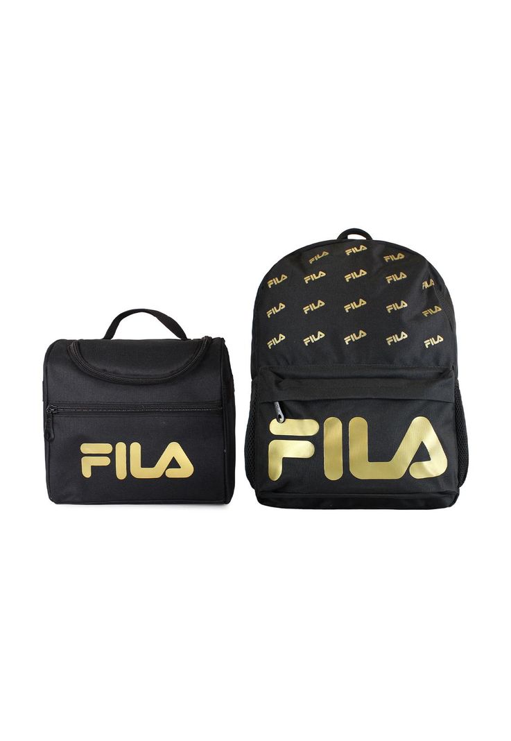 Pack Fila Mochila 10lts Urbanix + Lonchera termica Bonet negro-gold