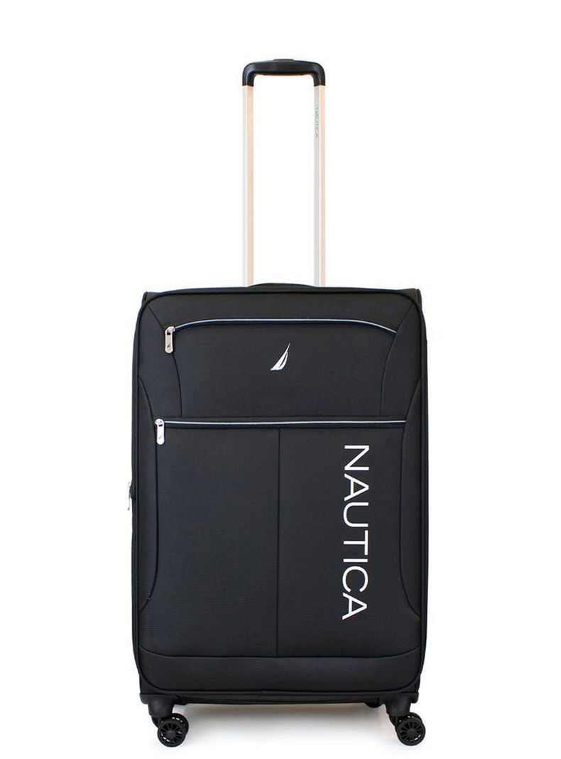 Maleta blanda de tela mediana Nautica Valencia 20kg negra Negro M
