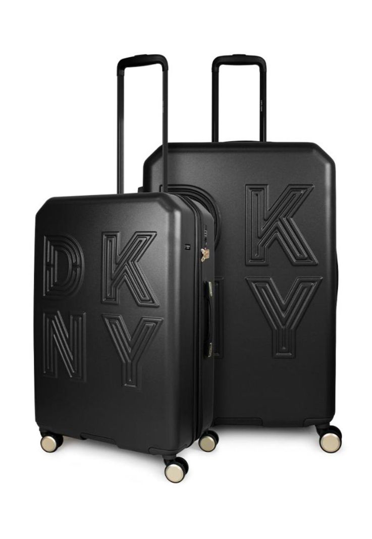 Pack 2 Maletas Donna Karan Lucerna M 20kg + L 23kg negra DKNY Negro