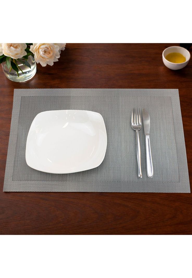 Pack 4 Individuales de mesa Nautica Home 45x30cm degrade gris Plata