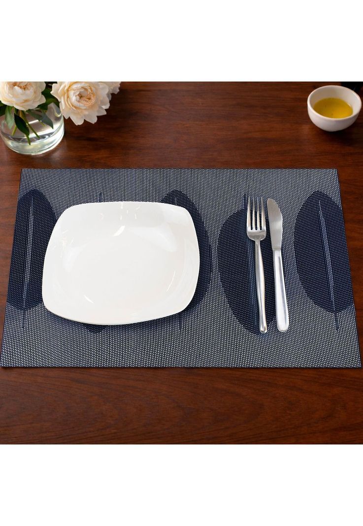 Individual de mesa Nautica Home 45x30cm reversible hojas azul S