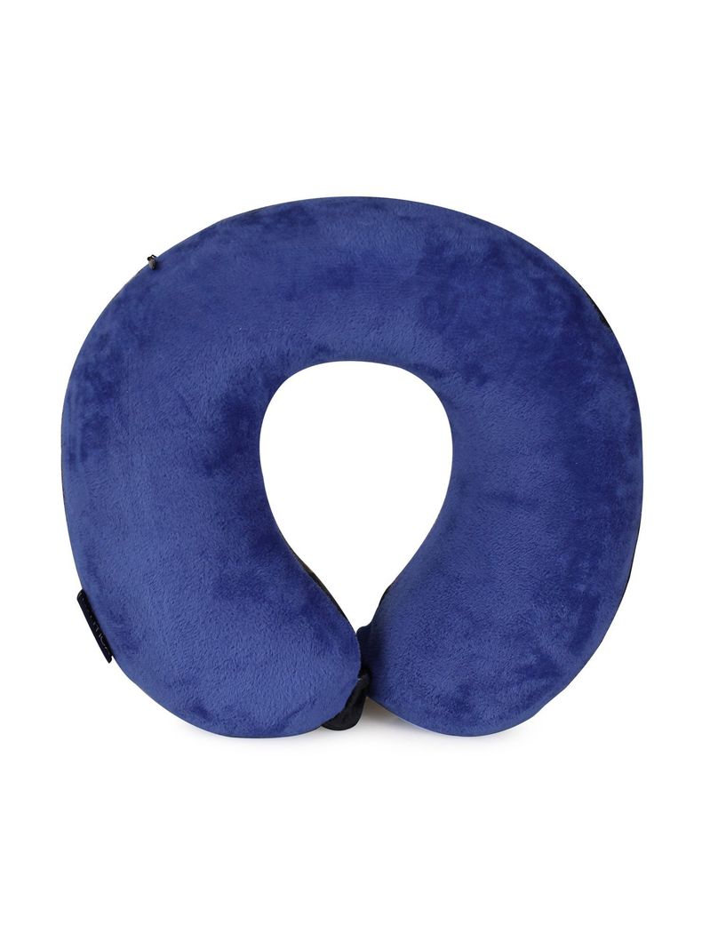 Almohada de viaje Memory Foam Negro-Azul Nautica-2