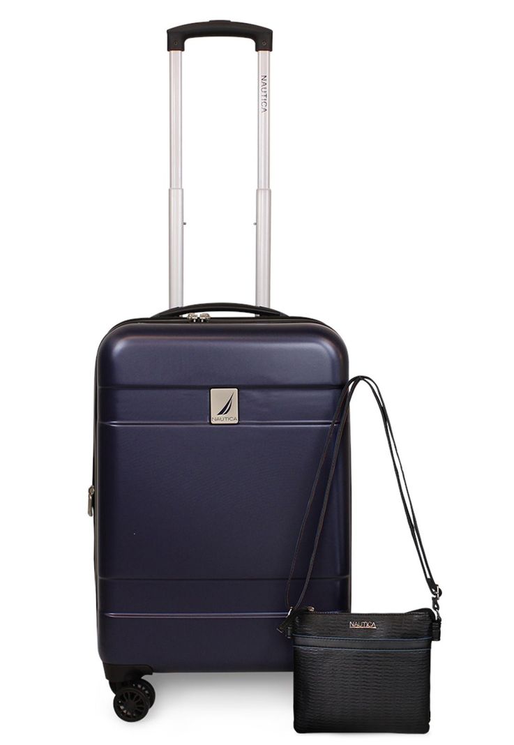 Pack Maleta cabina Bora 10kg azul + Cartera Leeway bk Nautica-0