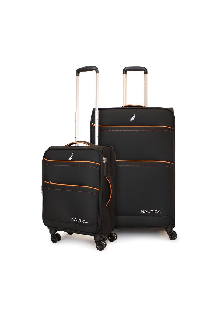 Pack 2 maletas blandas de tela S+L Nautica Lisboa 10k y 23k negra Negro
