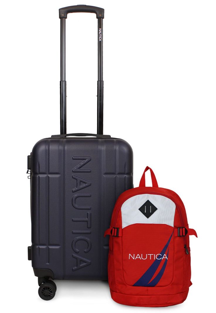Pack Nautica Maleta cabina Amsterdam azul + Mochila Atlas roja-0