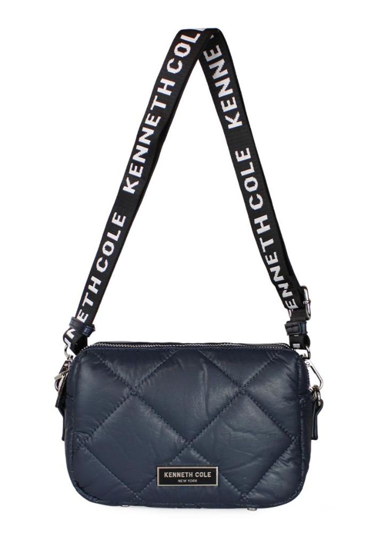 Cartera acolchada Peyton azul Kenneth Cole