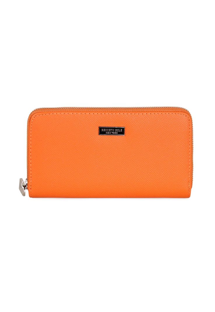 Pack Billetera Flap-Bessie orange + Pañuelo Alcala Kenneth Cole-2
