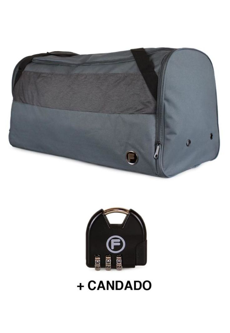 Bolso Eder L 144 lts gris + Candado F-1