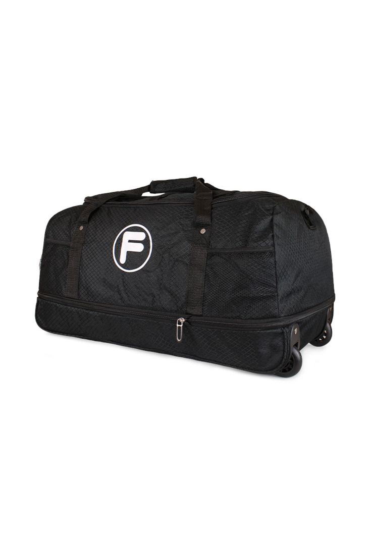 Bolso L Goliat negro enrollable con ruedas 80 ltrs F la Maleta de Chile-0