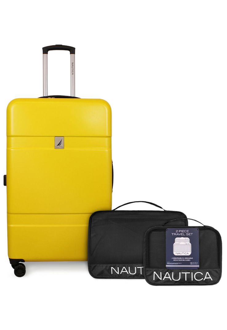 Pack Maleta grande Bora 23kg amarilla + Organizador Nautica-0